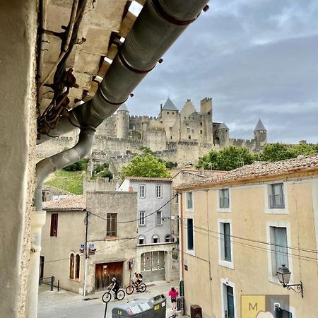 Le Donjon - Vue Cite Pied Cite Medievale Neuf Carcassonne Exteriér fotografie