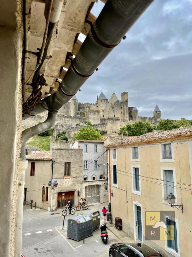 Le Donjon - Vue Cite Pied Cite Medievale Neuf Carcassonne Exteriér fotografie